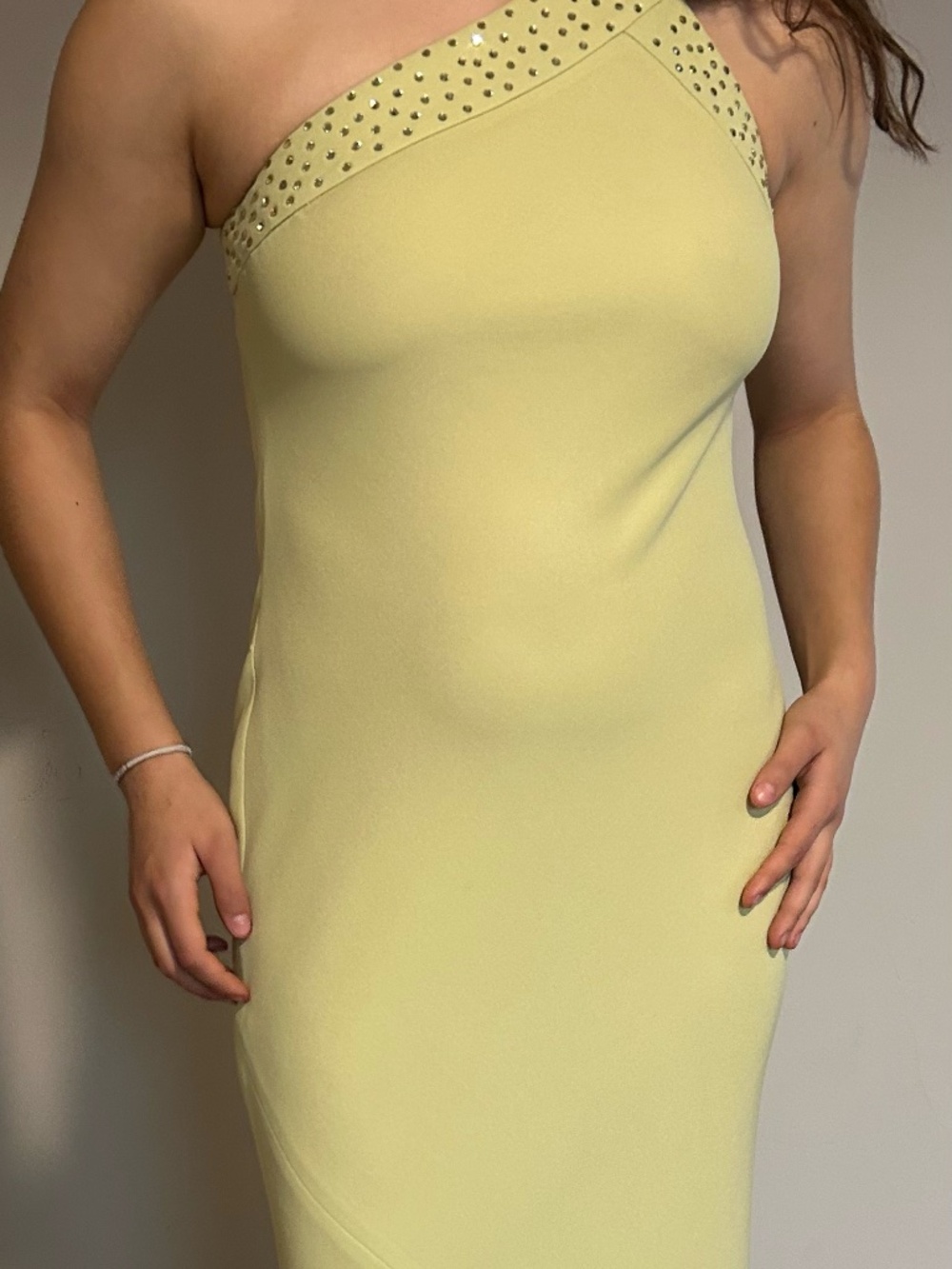 Long One-Shoulder Chetta B Evening Dress